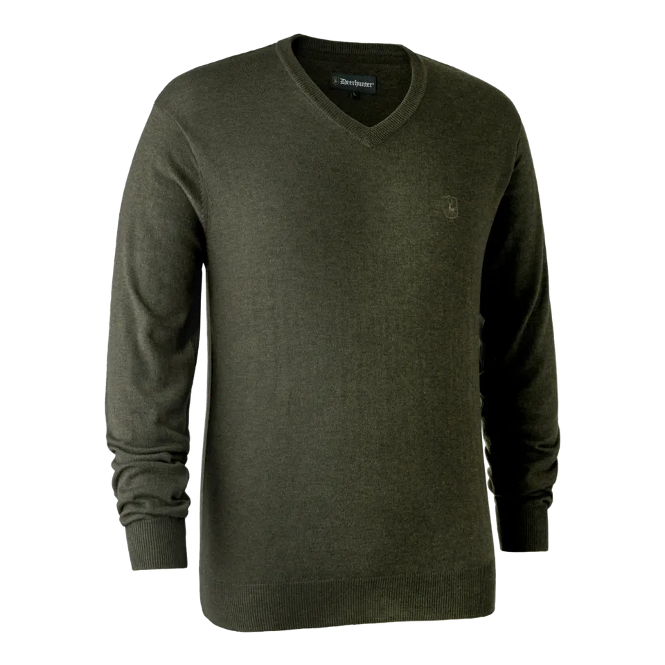 Deerhunter Kingston maglione caccia verde scollo V