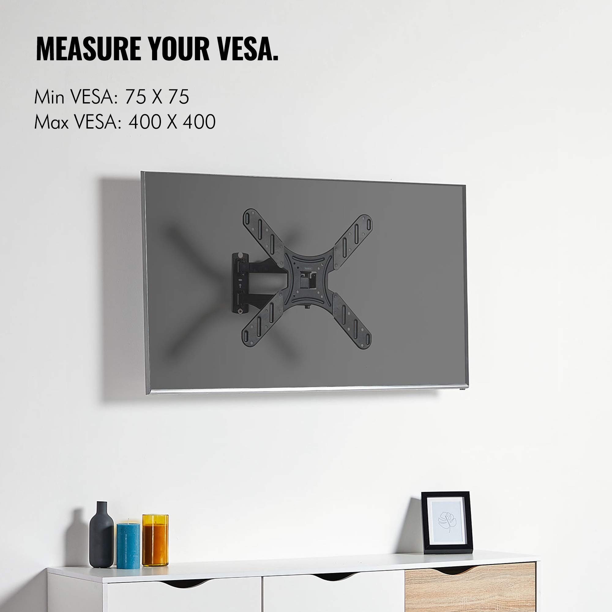 VonHaus Staffa TV Orientabile 20-50 Pollici Slim VESA 400