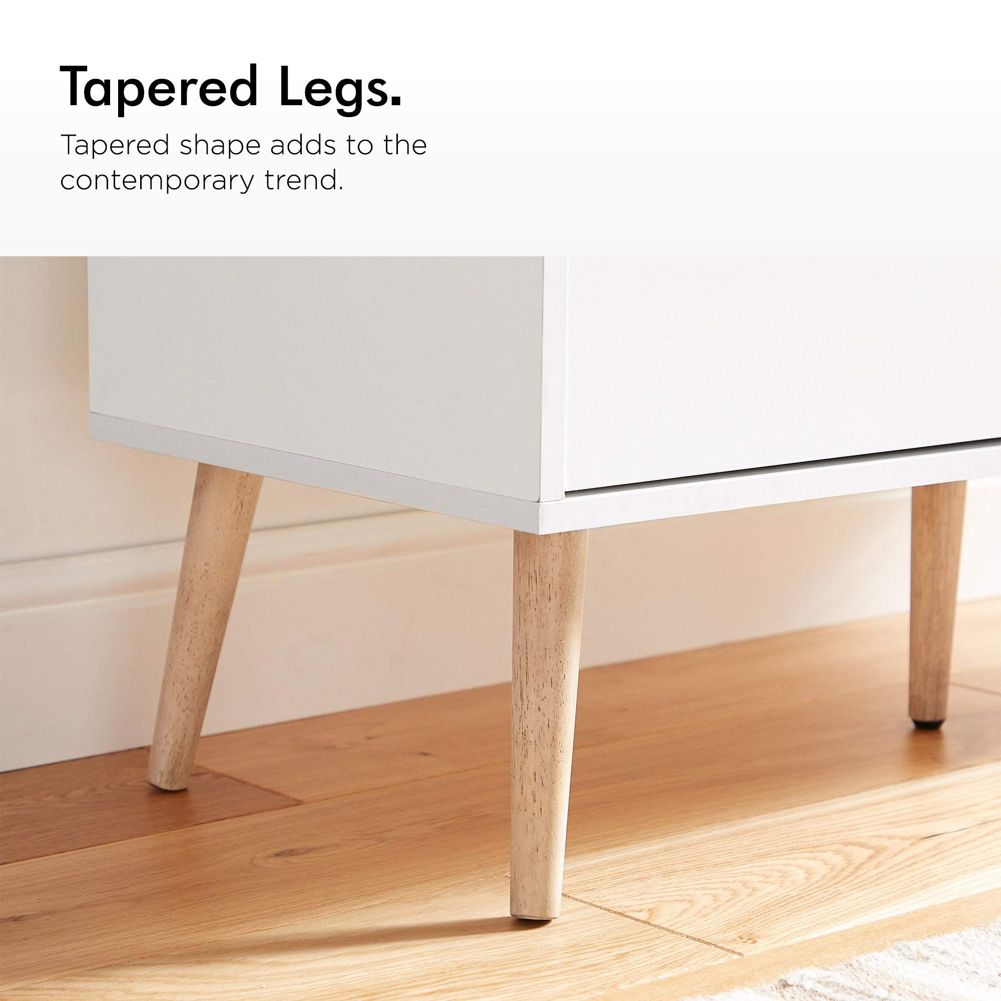 VonHaus Credenza Bianca Rovere 99 cm 1 Cassetto