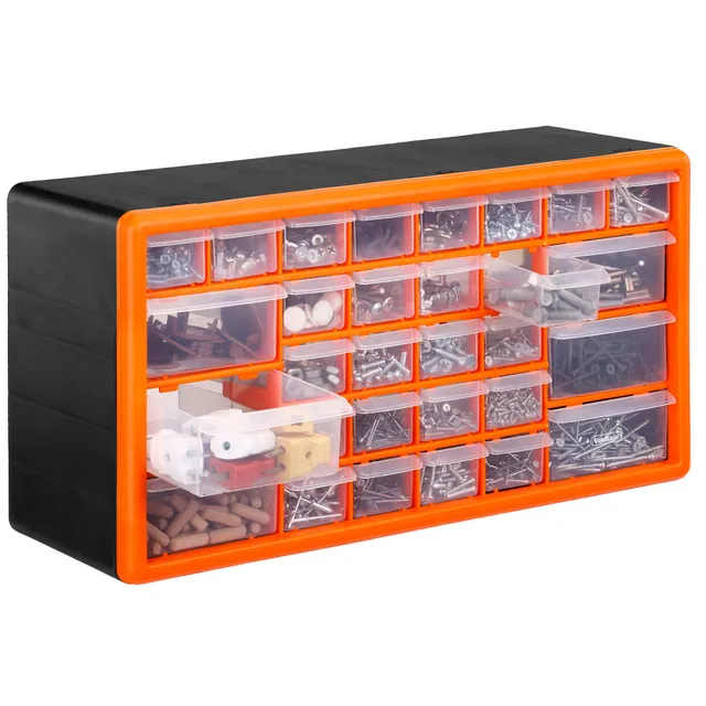 VonHaus Organizer 30 Cassettini Viti 50,5x16x25,6 cm Plastica