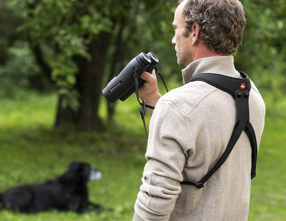 Leica Sport tracolla binocolo in neoprene nera regolabile