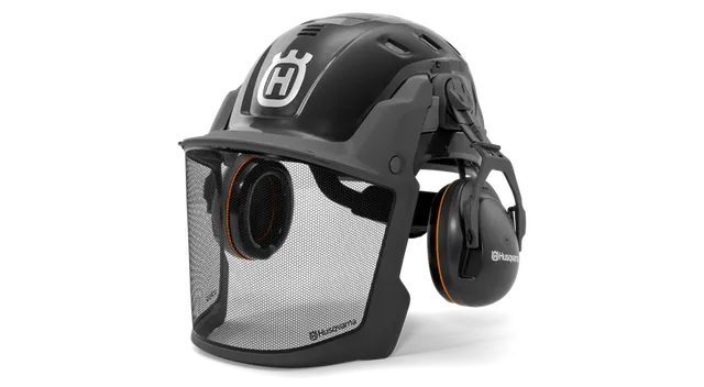 Husqvarna Technical casco forestale grigio con visiera