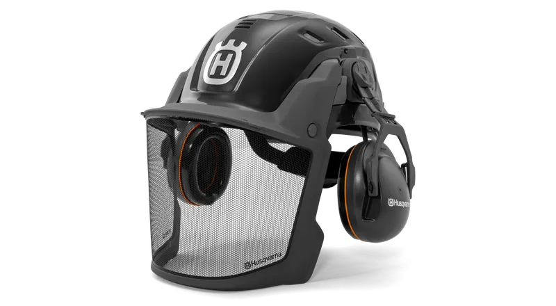 Husqvarna Technical casco forestale grigio con visiera