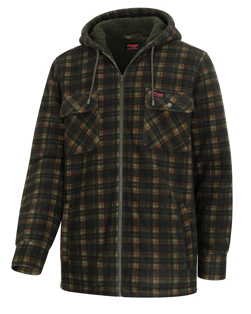 Hoggs of Fife Caithness giacca pile con cappuccio Green