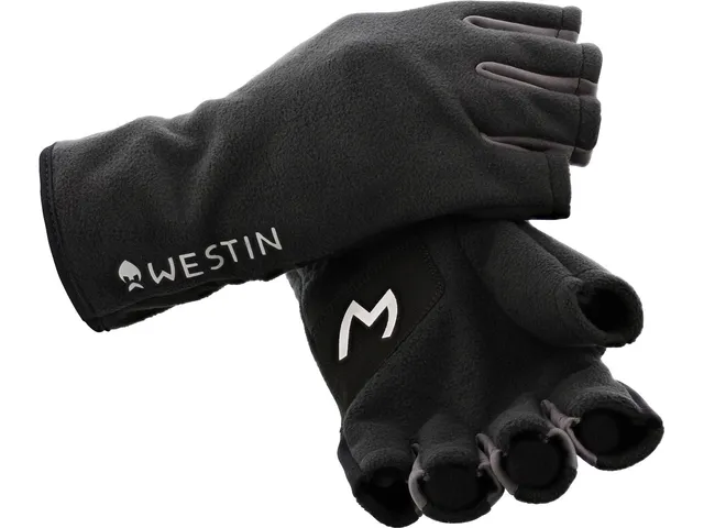 Westin HLF Fleece guanti pesca Carbon Black antivento