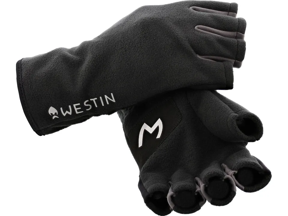 Westin HLF Fleece guanti pesca Carbon Black antivento