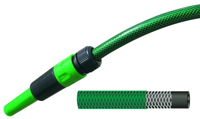 Ryom tubo da giardino verde 1/2" 25 m con raccordi