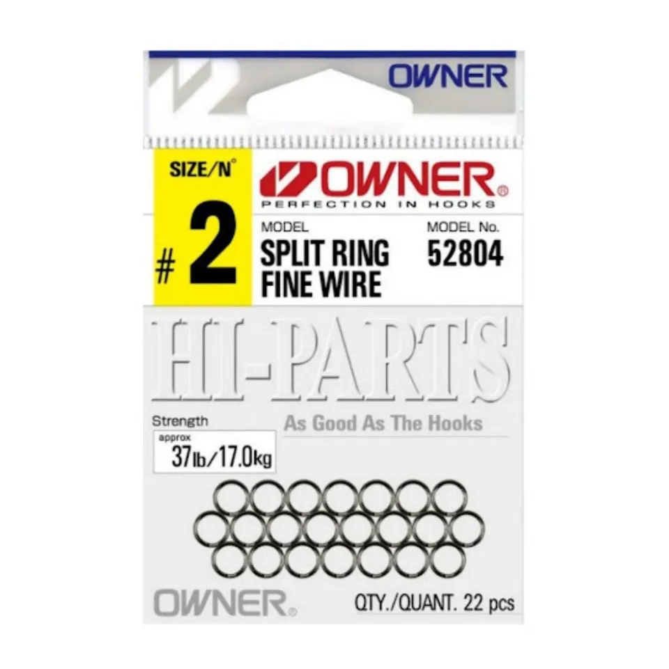 Owner Split Ring Fine Wire anelli pesca Str. 00 4,5 kg