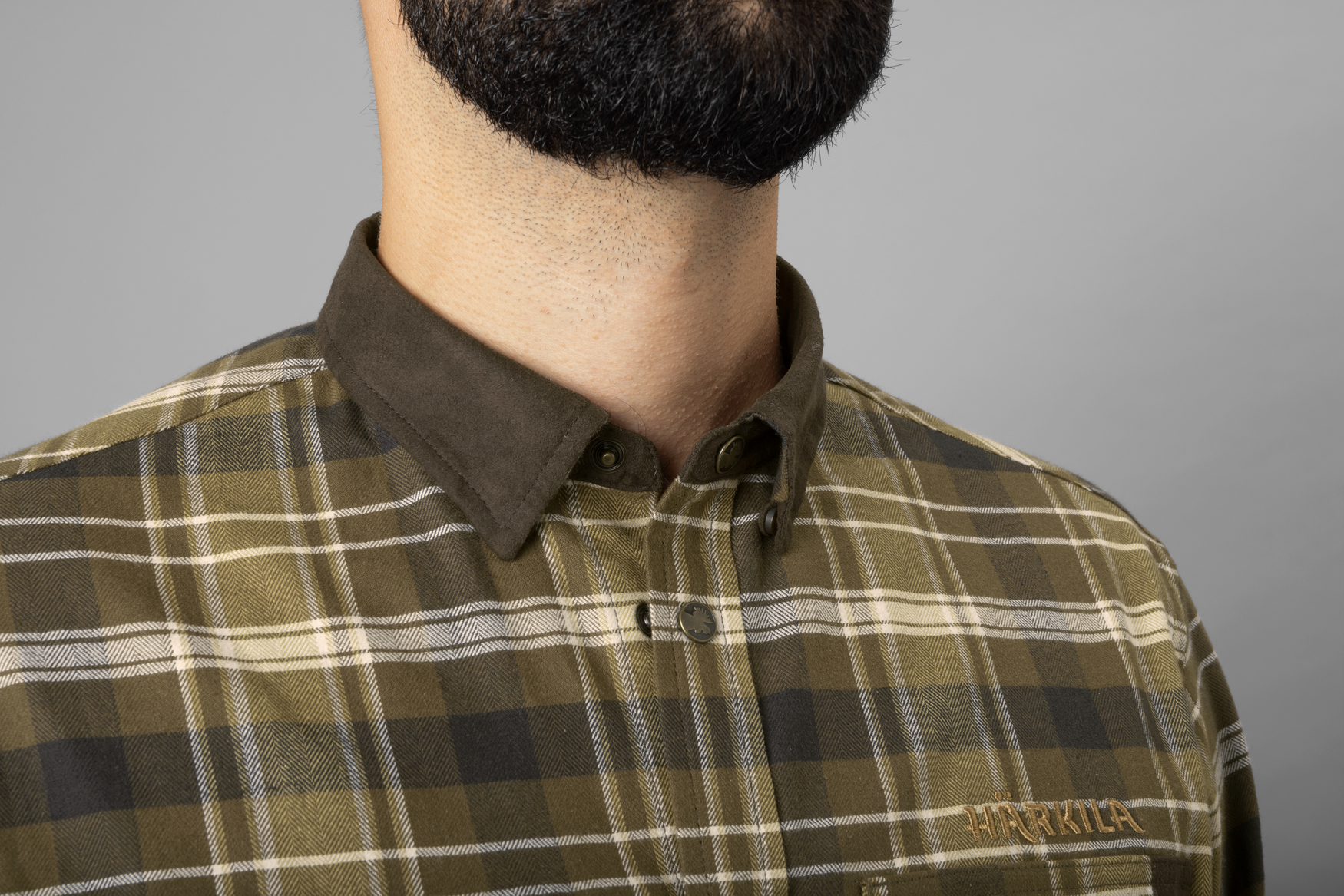 Härkila Aivak L/S camicia caccia uomo antique bronze flanella