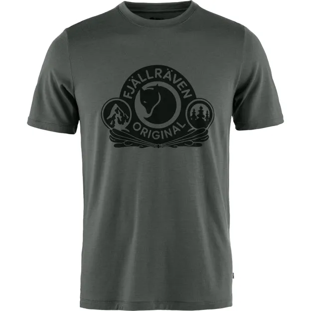 Fjällräven Abisko Wool Classic SS M t-shirt uomo Basalt lana