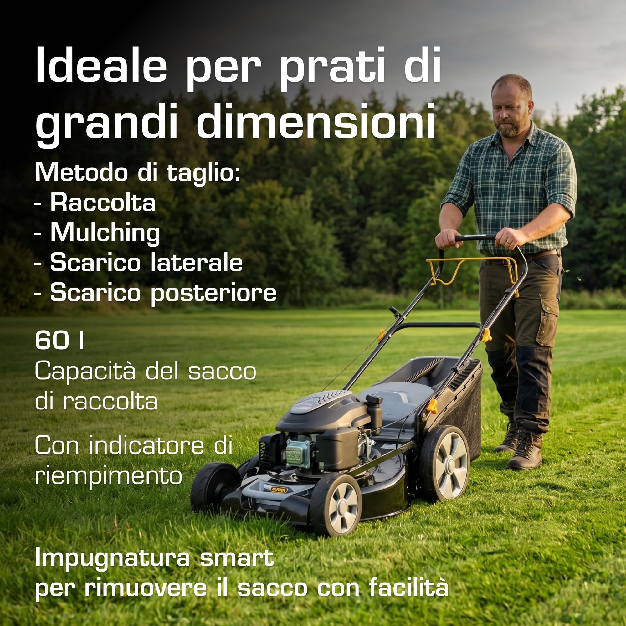 Alpina AL5 51 SAQ tagliaerba a scoppio 51cm 170cc a trazione