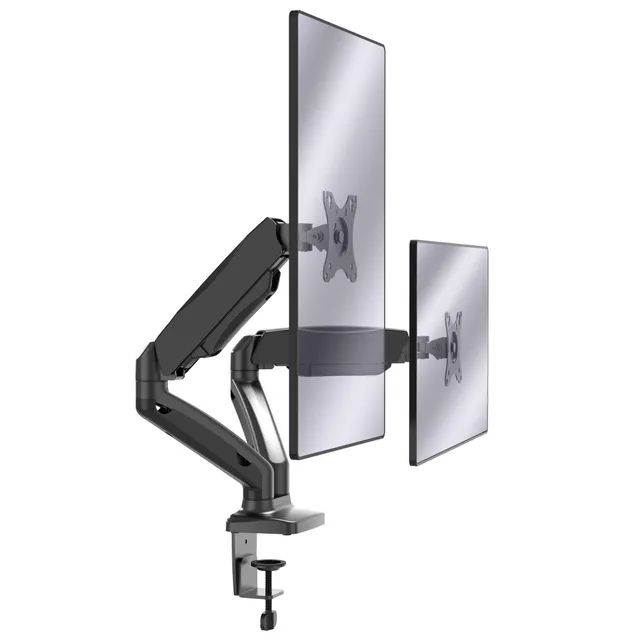 VonHaus Supporto Doppio Monitor a Gas da Scrivania con USB 6 kg