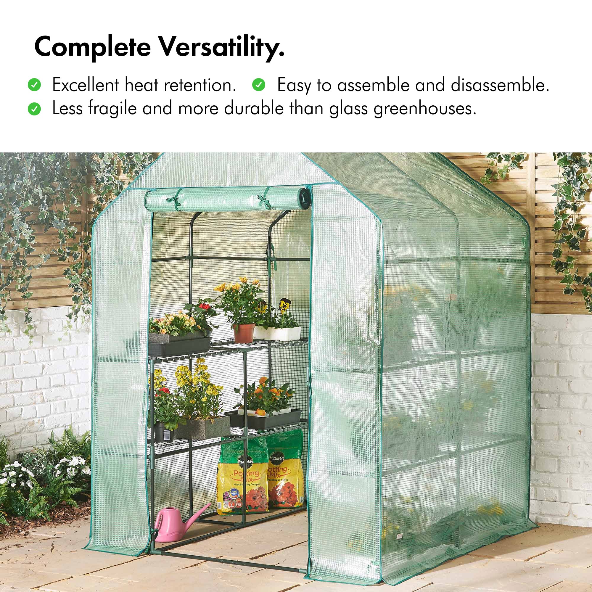 VonHaus Serra Compatta 193x143 cm 8 Ripiani PVC da Giardino