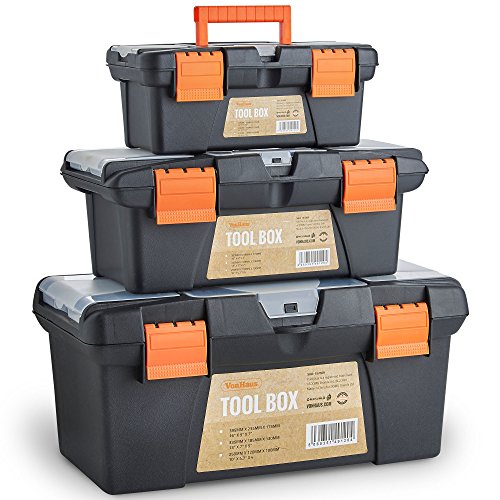 VonHaus Set 3 cassette Attrezzi Plastica 10" 13" 16,5"