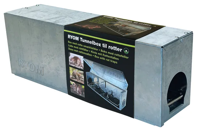 Ryom Tunnelbox trappola per ratti con 2 trappole senza veleno