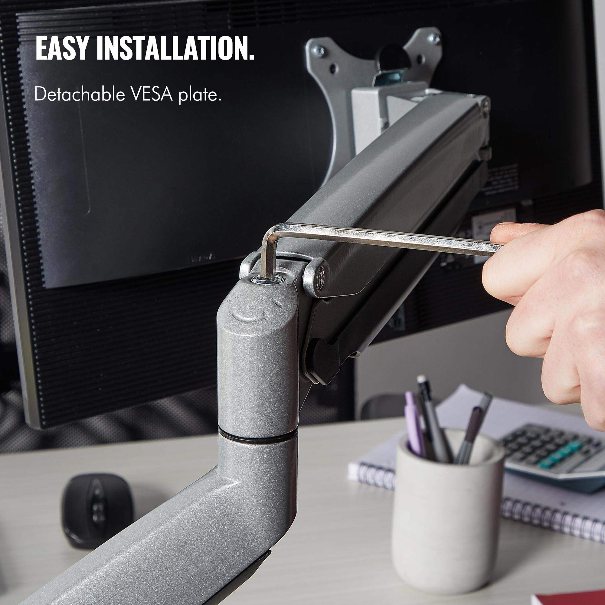 VonHaus braccio doppio monitor 13-32 pollici molla a gas USB