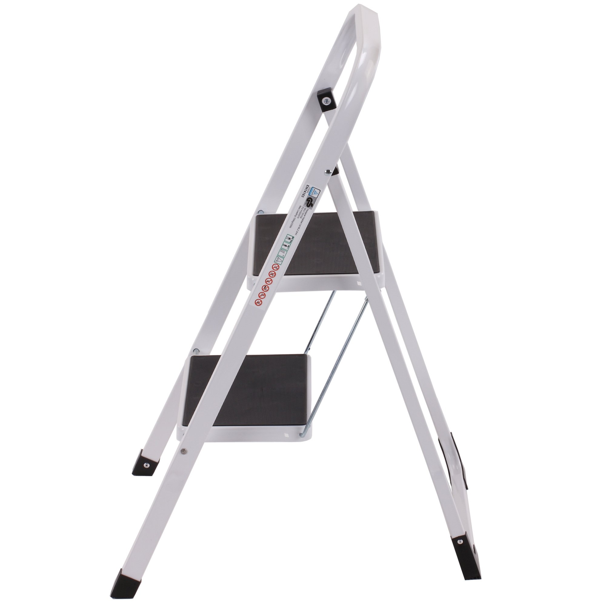 VonHaus Scaletta Pieghevole 2 Gradini Acciaio 150 kg