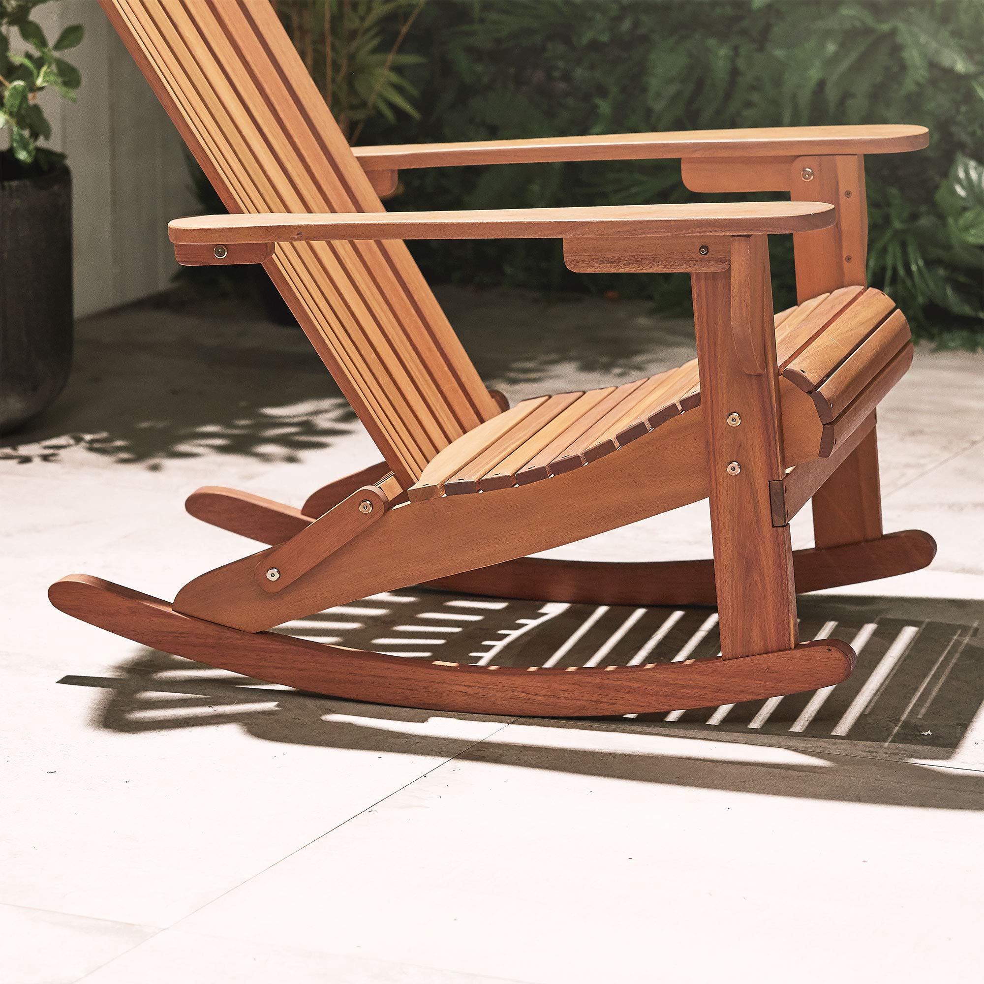 VonHaus Adirondack sedia a dondolo acacia oliata 150 kg