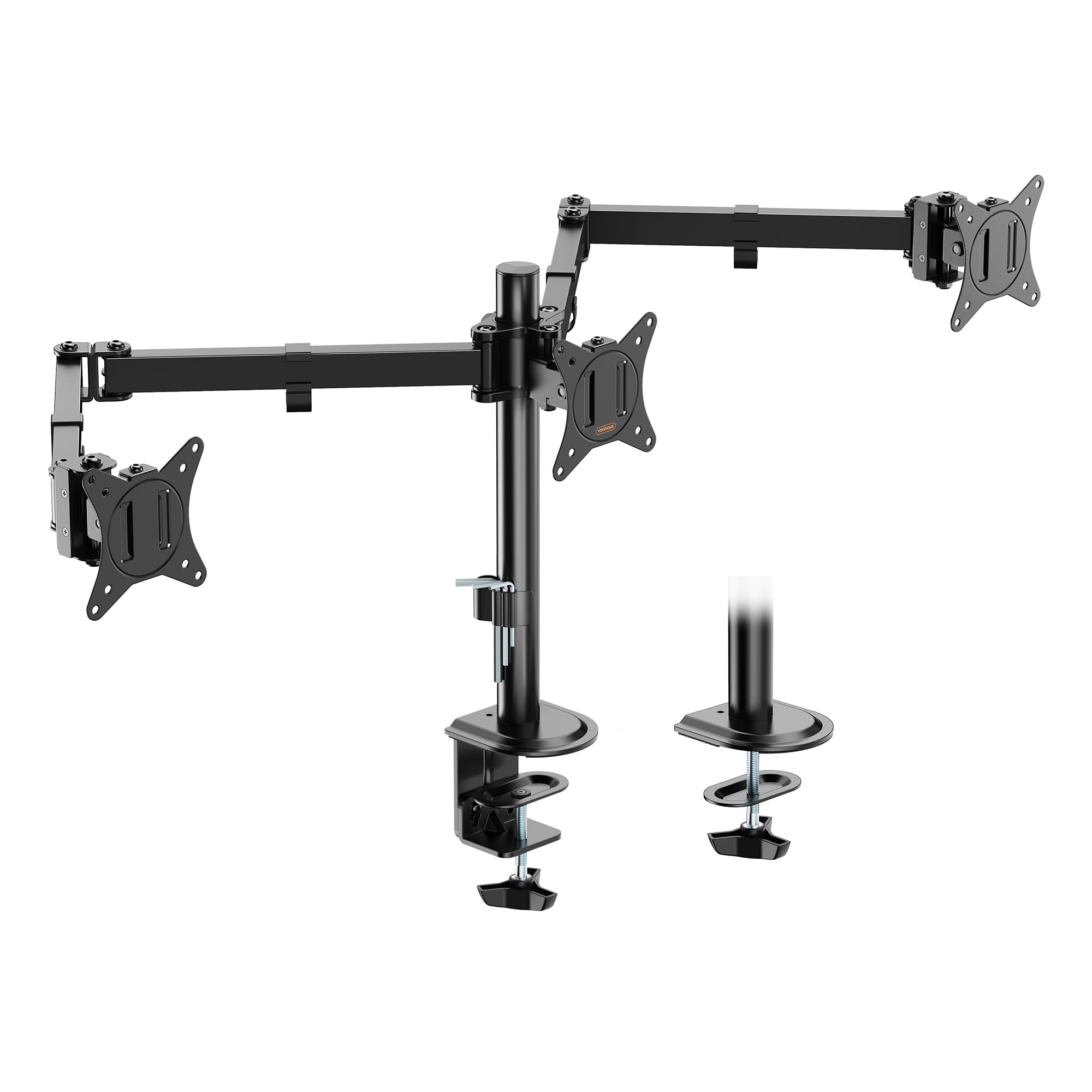 VonHaus Braccio Triplo Monitor 13-27" VESA Nero