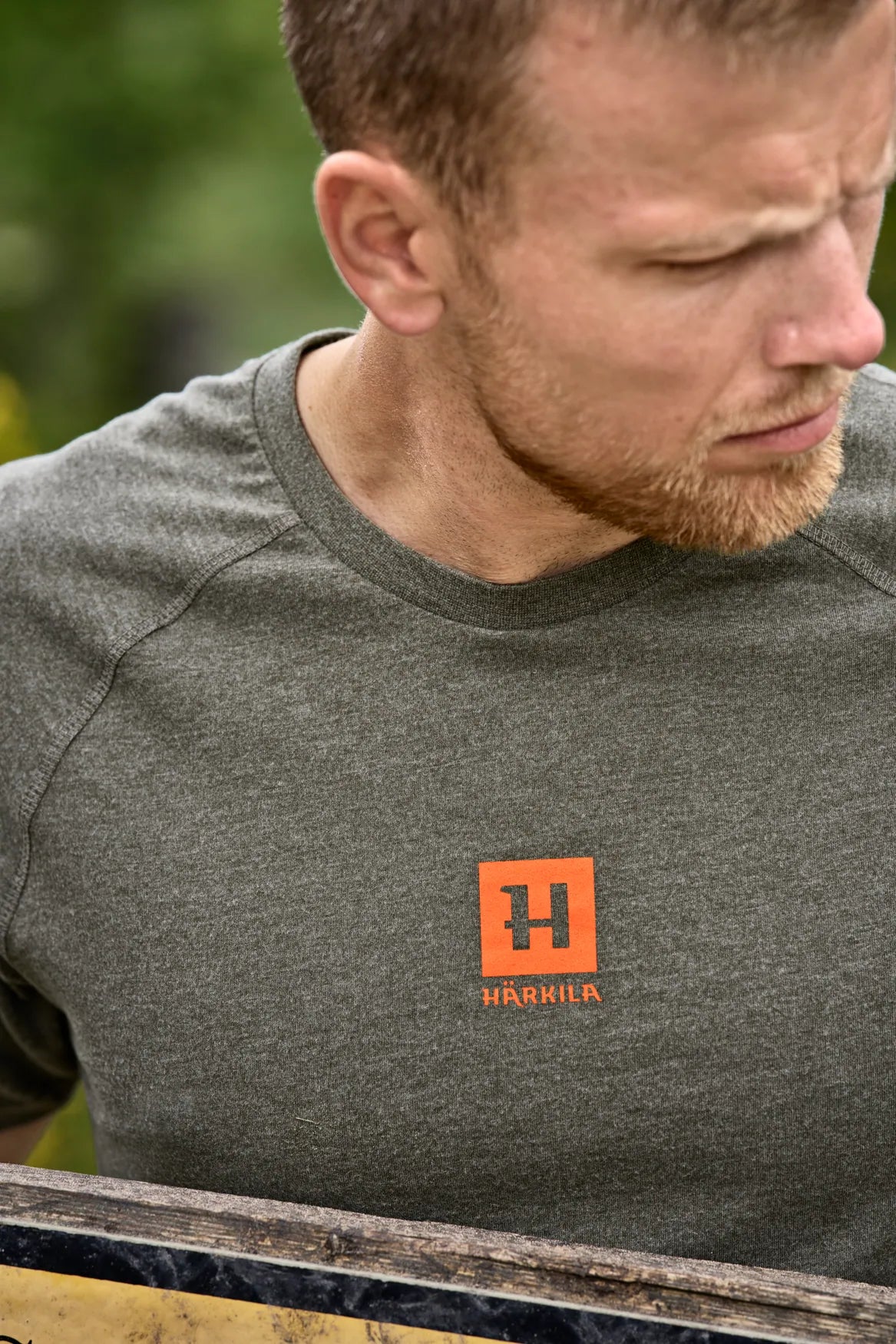 Härkila Instinct T-Shirt maglietta caccia uomo verde melange