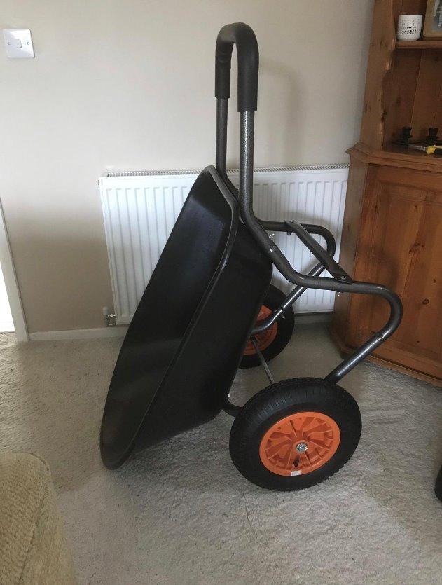 VonHaus Carriola Giardino 78L 2 Ruote Portata 100 kg