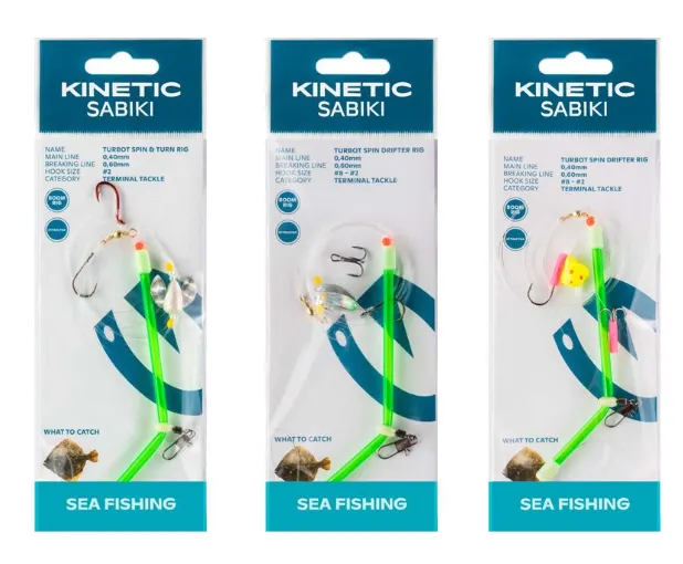 Kinetic Sabiki Turbot Rig terminale rombo amo 2 doppia