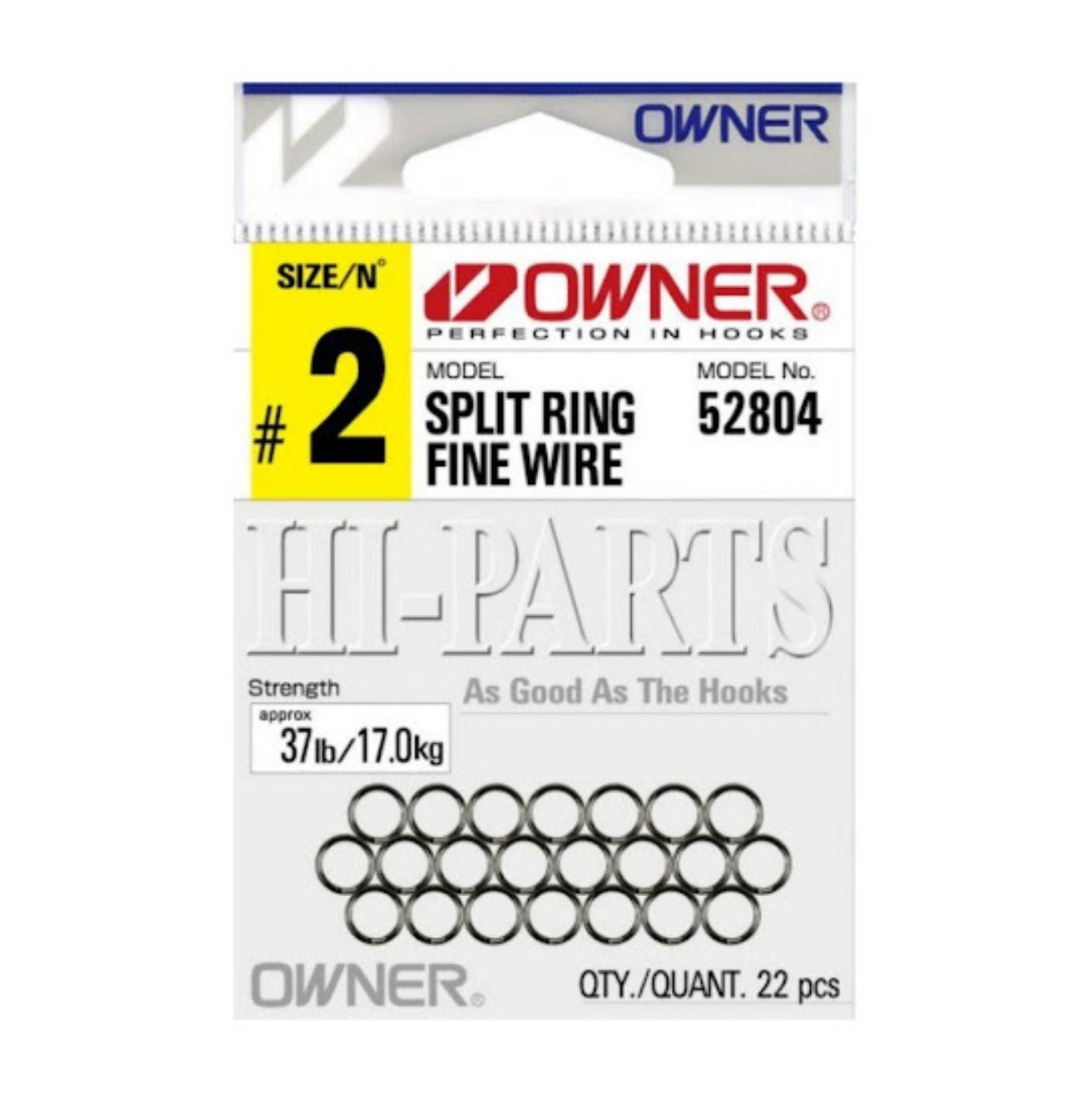 Owner Split Ring Fine Wire anelli pesca Str. 00 4,5 kg