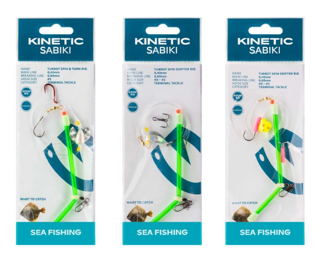 Kinetic Sabiki Turbot Rig terminale rombo amo 2 doppia