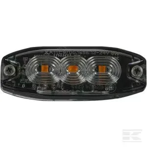 Lampeggiante ambra 3 LED faro avviso 12V