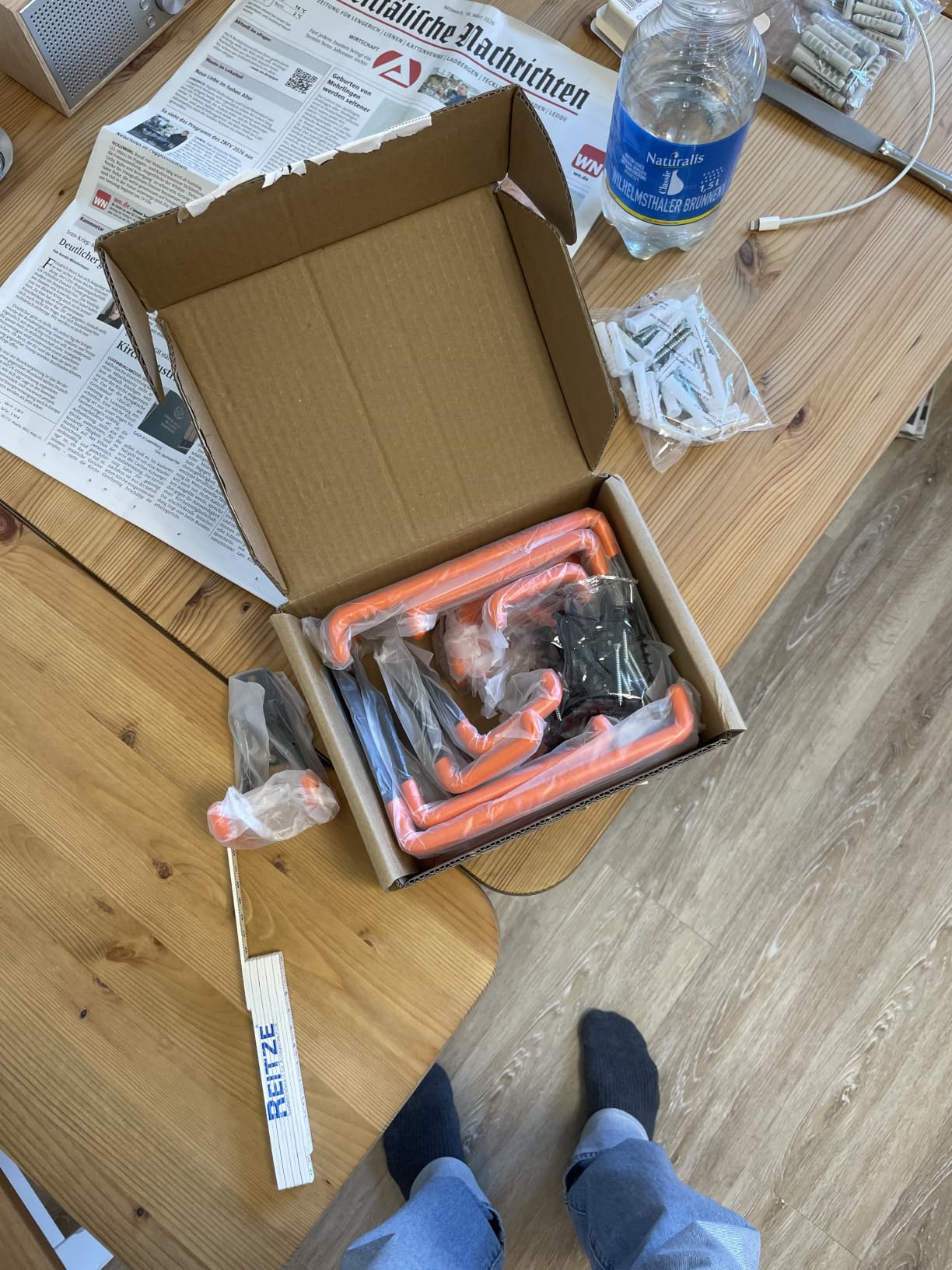 VonHaus Set 10 Ganci da Parete per Garage in Acciaio PVC