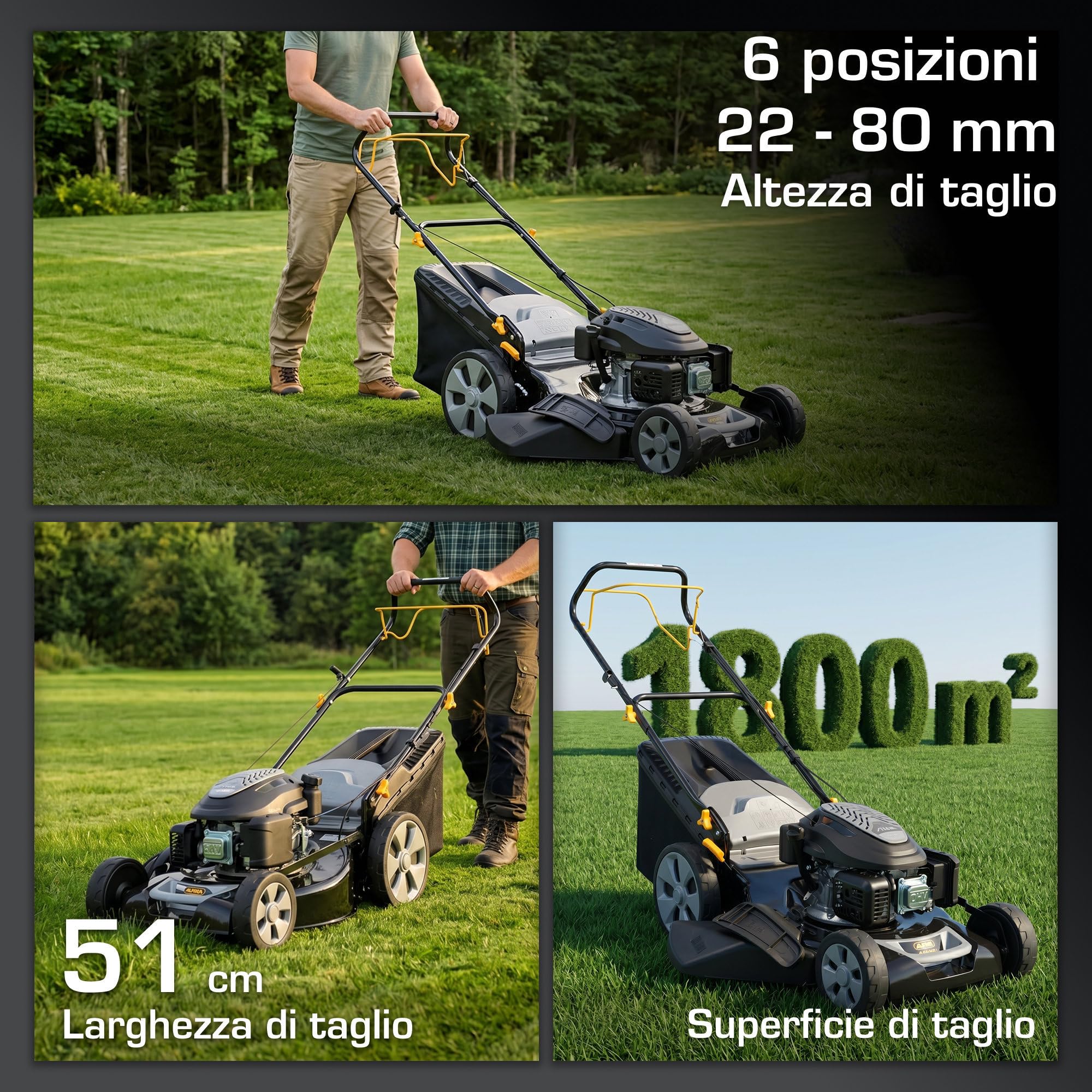 Alpina AL5 51 SAQ tagliaerba a scoppio 51cm 170cc a trazione