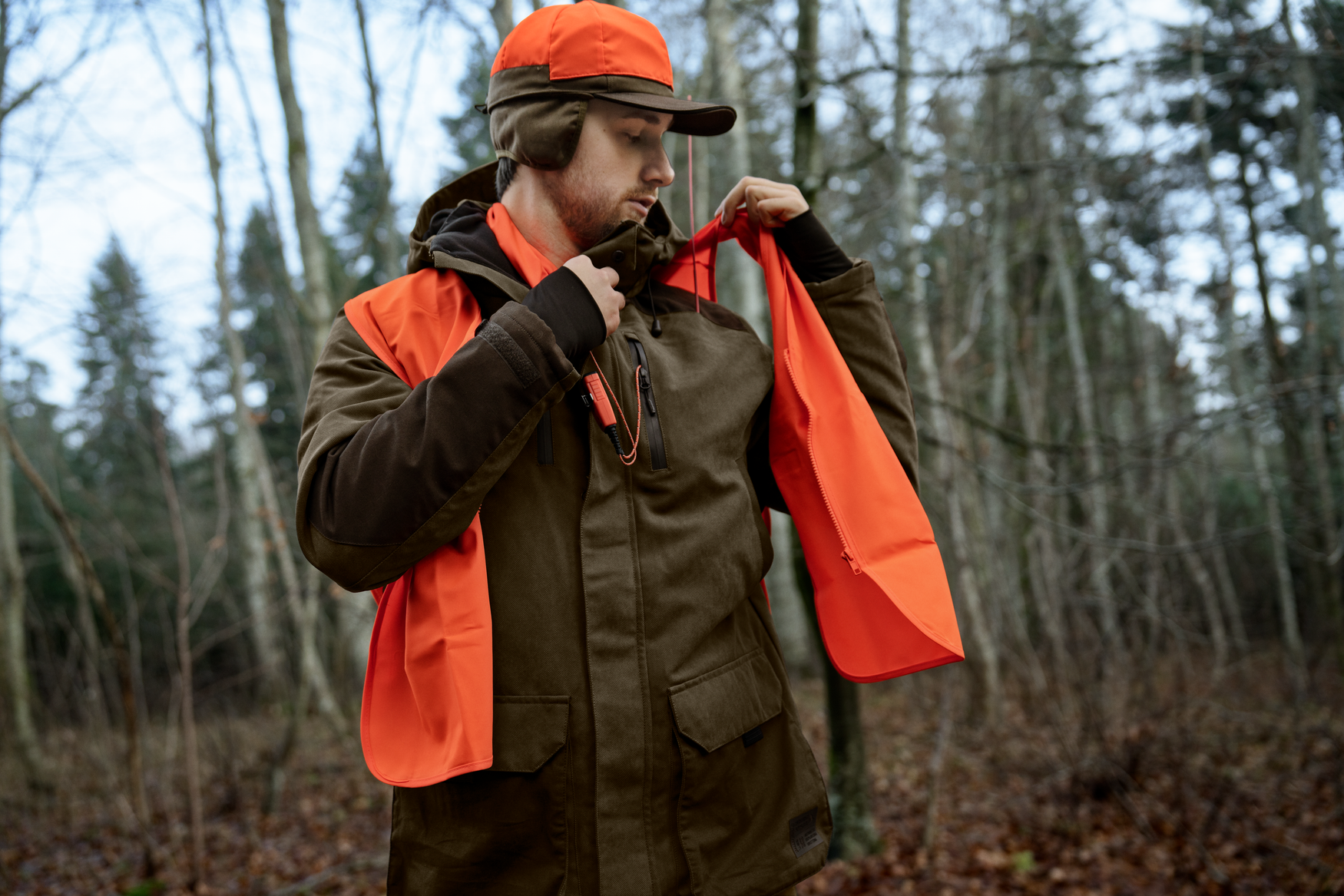 Seeland Safety Vest Orange Blaze gilet caccia alta visibilità