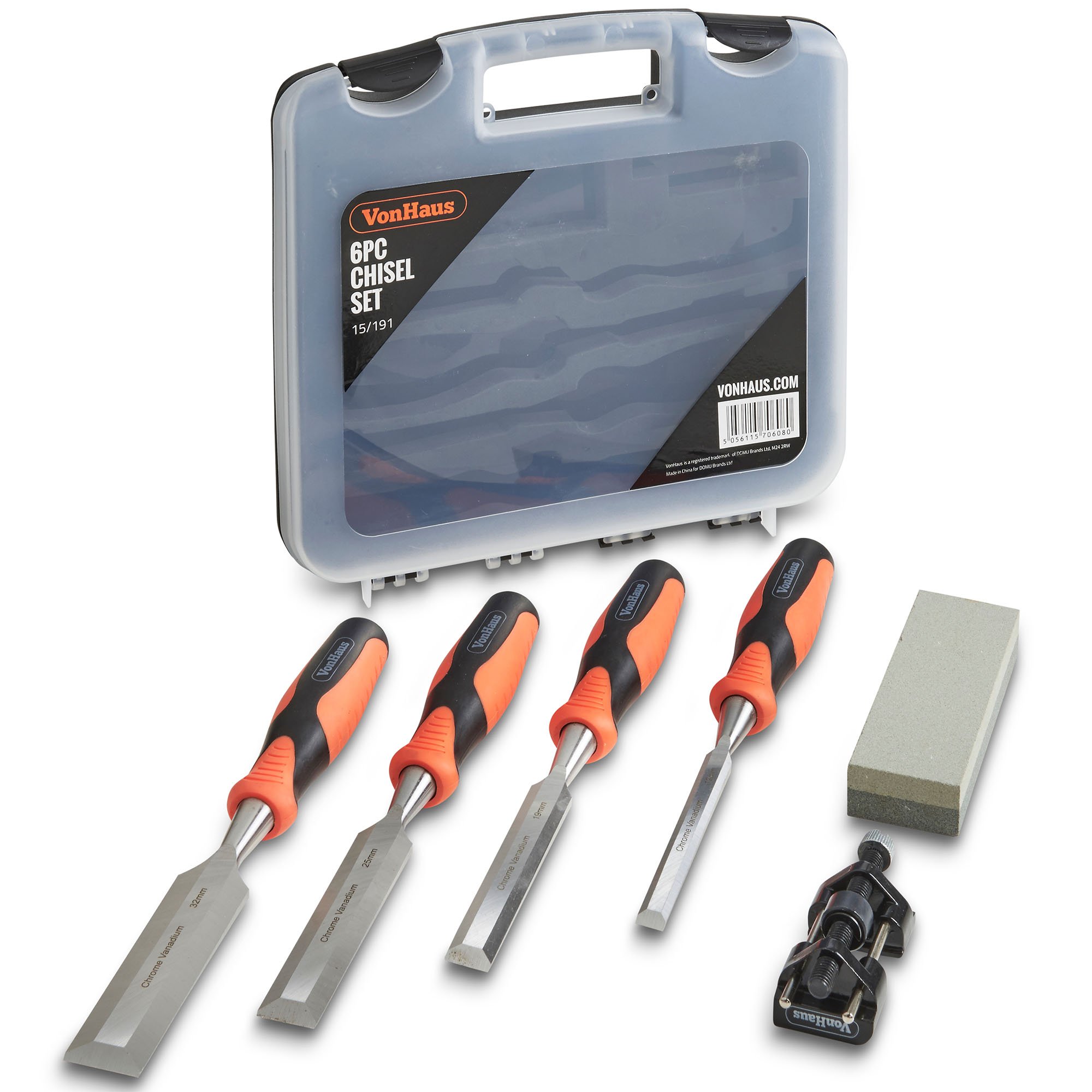 VonHaus Set Scalpelli Legno 6 Pezzi 12-32mm Pietra
