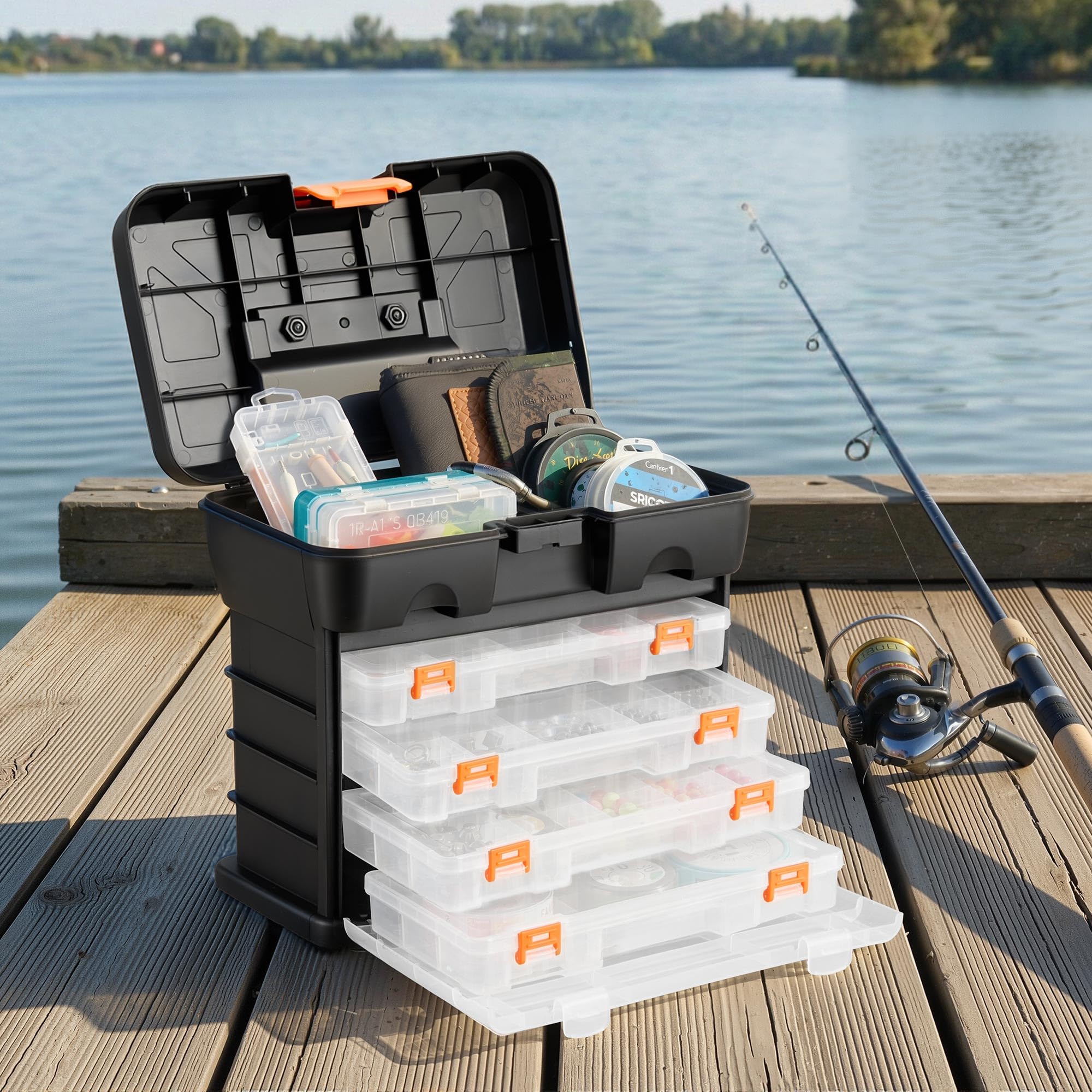 VonHaus Cassetta Attrezzi 4 Cassetti Divisori Portatile