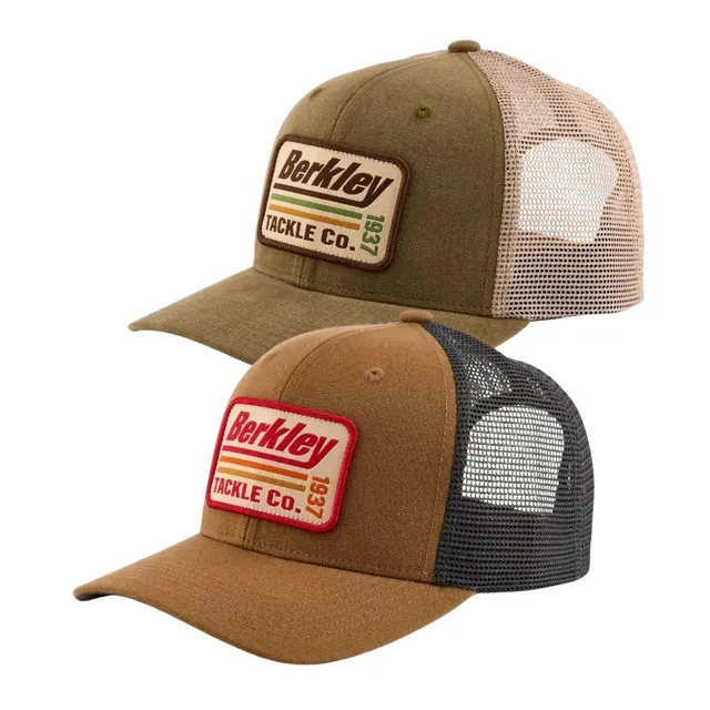 Berkley Striper Trucker Cappello Pesca Marrone Canvas