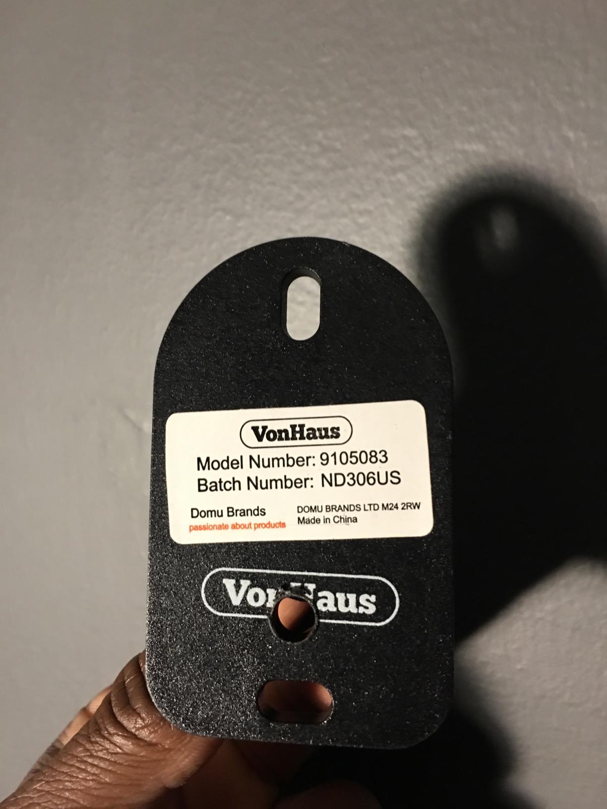 VonHaus Supporti Altoparlanti a Parete 2 Pezzi Orientabili