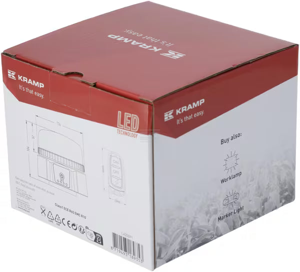 Lampeggiante LED magnetico ricaricabile telecomando arancio