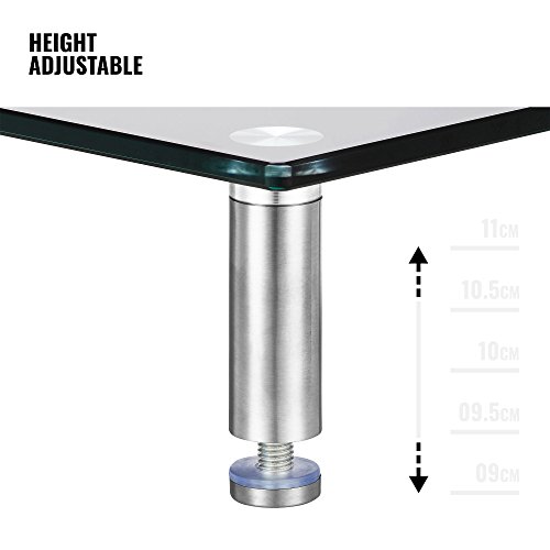 VonHaus Supporto Monitor Vetro Rialzo 30 kg Trasparente