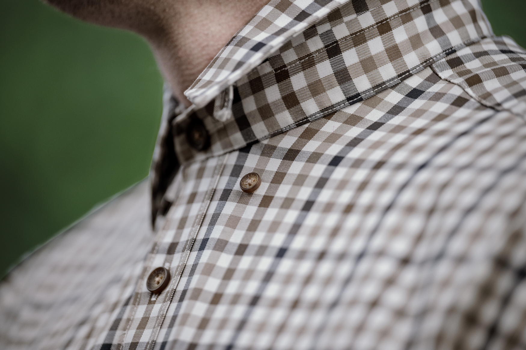 Härkila Milford camicia quadri blue beige check maniche lunghe