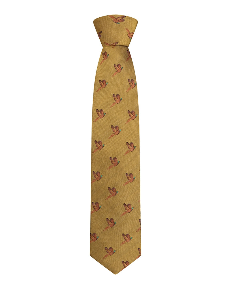 Hoggs of Fife Pheasants cravatta seta 152 cm cofanetto