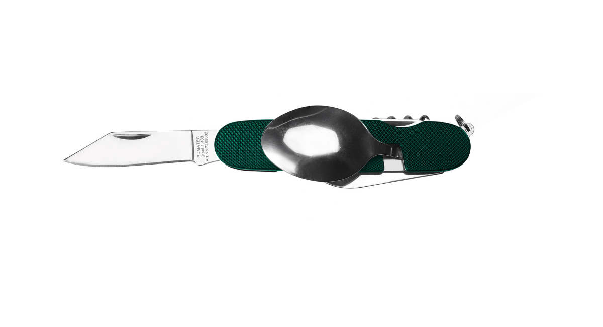 Puma Tec Camping Tool set posate verde inox