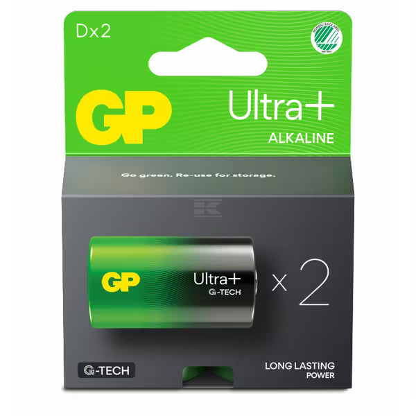 GP LR20 D batterie alcaline 2pz lunga durata 1,5V