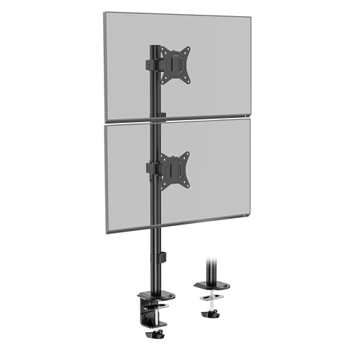 VonHaus Supporto Doppio Monitor Verticale da Scrivania VESA 8 kg