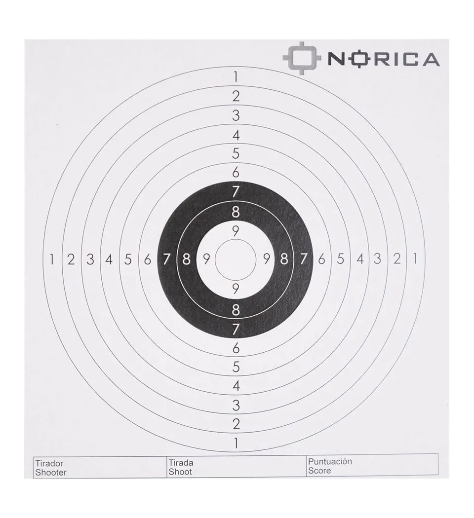Norica bersagli carta 10 anelli bersagli tiro 25 pz classici