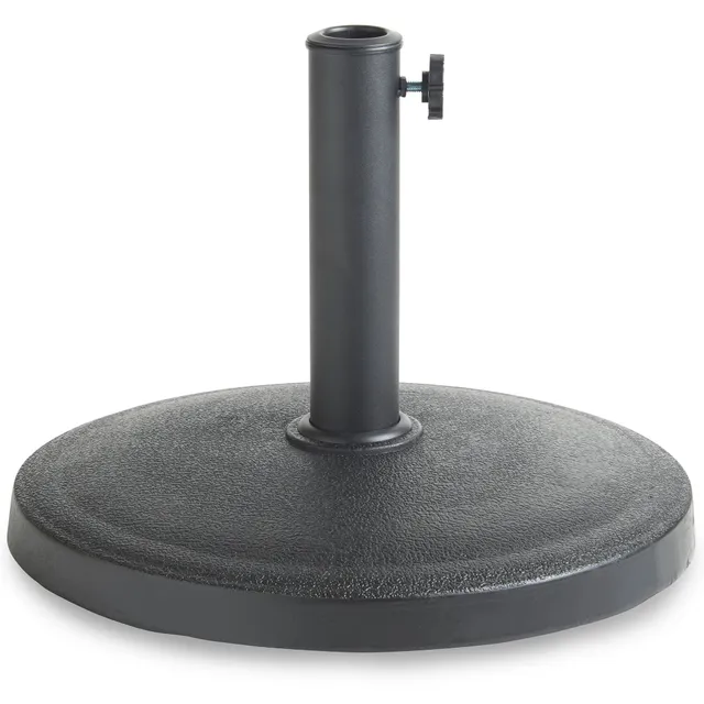VonHaus Base Ombrellone Nera Rotonda 12 kg Palo 57 mm