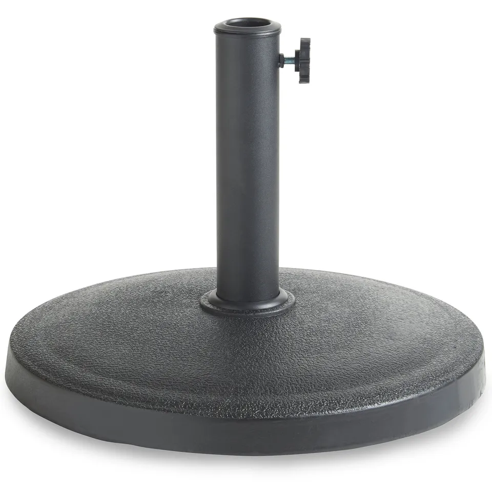 VonHaus Base Ombrellone Nera Rotonda 12 kg Palo 57 mm