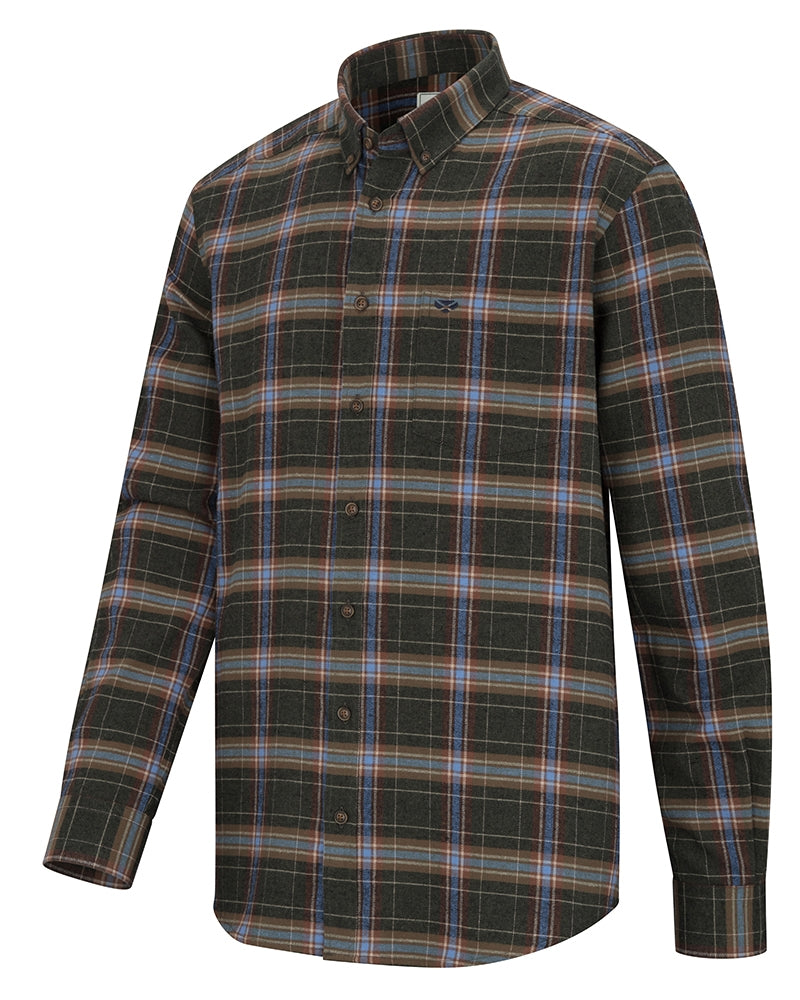 Hoggs of Fife Pitlessie camicia flanella uomo thyme quadri