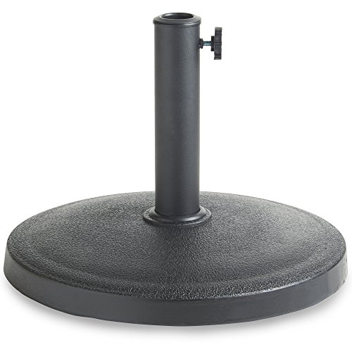 VonHaus Base Ombrellone Nera Rotonda 12 kg Palo 57 mm