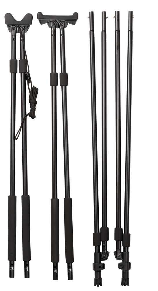 Seeland Bastone da Tiro 4 Gambe Nero Stabile
