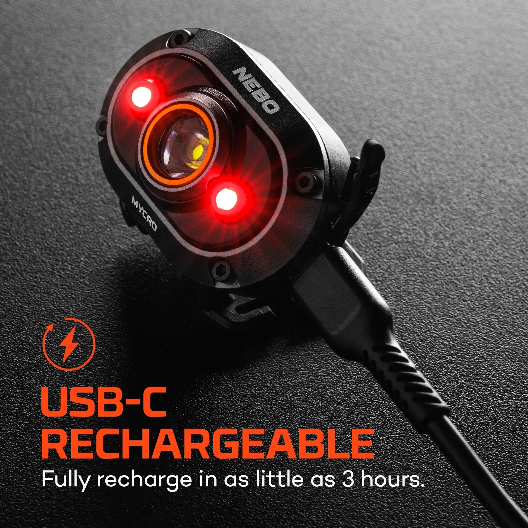 Nebo Mycro 450 torcia frontale ricaricabile USB-C